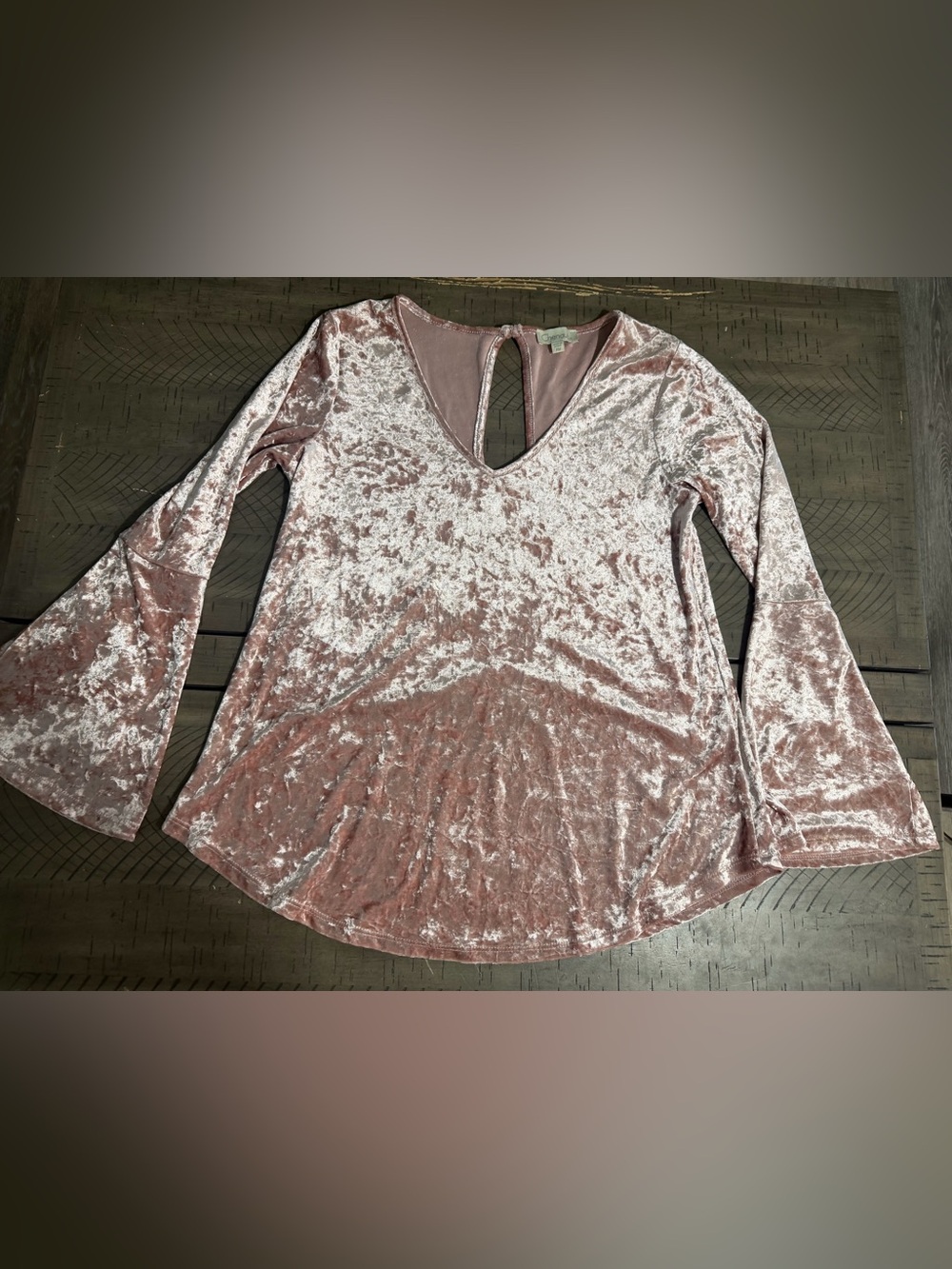 Chenault Shimmer Velvet Tank in Dusty Rose